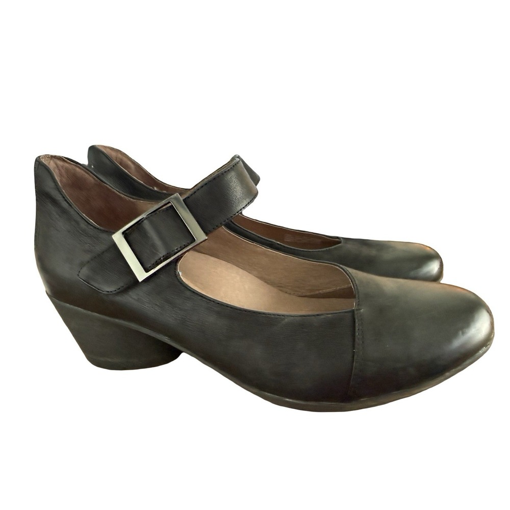 Dansko Womens Roxanne Mary Jane Pumps Size 41 US 10.5-11 Black Nubuck Leather
